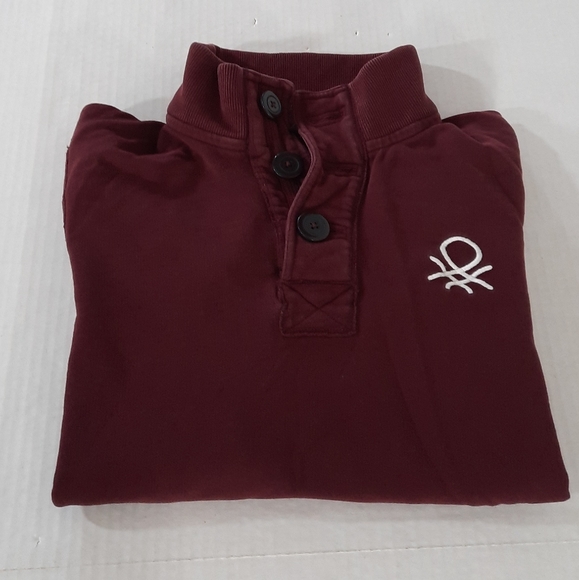 Stile Benetton Logo Henley Sweater - Picture 5 of 6